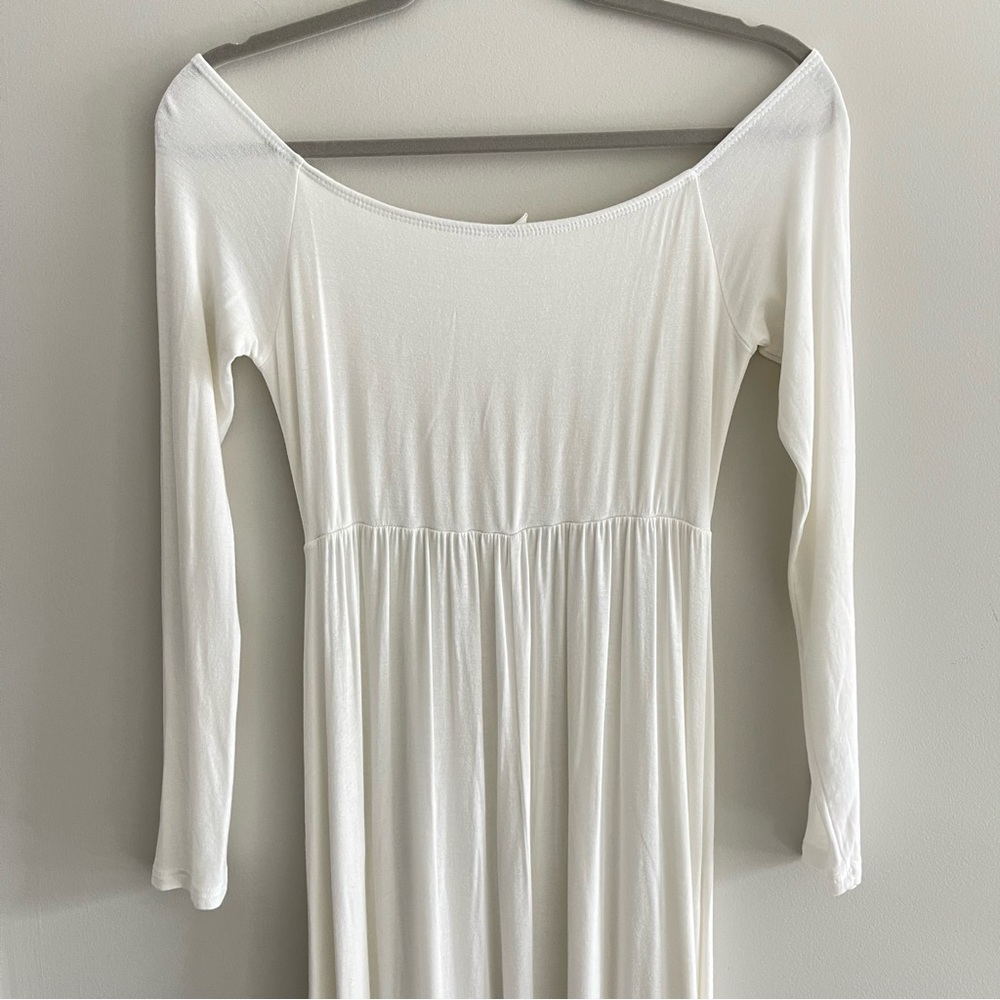 Pinkblush Maternity Ivory Solid Off Shoulder Maxi… - image 6